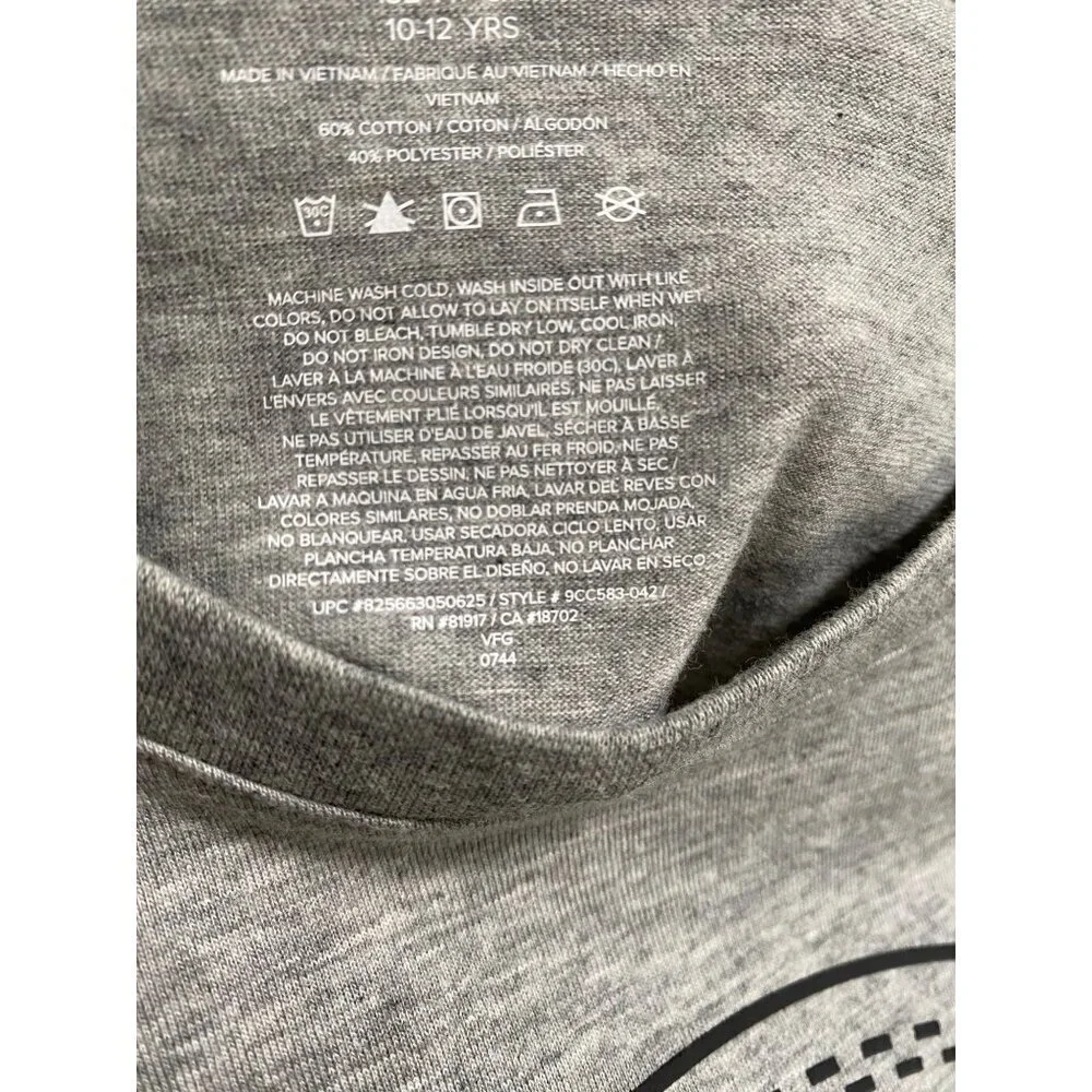 CONVERSE Boys Logo T- Shirt, Crewneck, Size M- 10-12 Years, Grey
